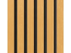 Akustikpaneel-Muster Eiche Natur Geölt MDF Braun Filz Schwarz 29,5 cm x 15 cm