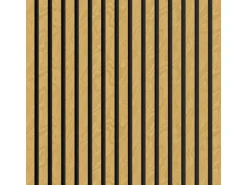 Akustikpaneel-Muster Esche Natur Geölt MDF Schwarz Filz Schwarz 29,5 cm x 15 cm