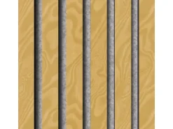 Akustikpaneel-Muster Esche Natur Geölt MDF Schwarz Filz Grau 29,5 cm x 15 cm