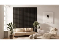 Akustikpaneel-Muster Foliert Schwarz Filz Schwarz 29,5 cm x 15 cm