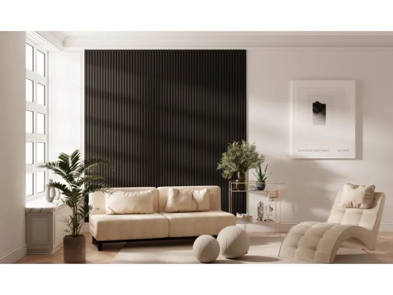 Akustikpaneel-Muster Foliert Schwarz Filz Schwarz 29,5 cm x 15 cm