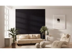 Akustikpaneel-Muster Foliert Indigo Blue Filz Schwarz 29,5 cm x 15 cm