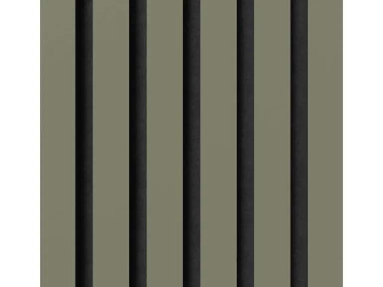 Akustikpaneel-Muster Linoleum Olive Filz Schwarz 29,5 cm x 15 cm