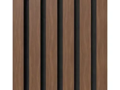 Akustikpaneel-Muster Walnuss Unbehandelt MDF Schwarz Filz Schwarz 29,5 x 15 cm