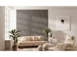 Akustikpannel-Muster Laminat Betongrau Filz Schwarz 29,5 cm x 15 cm