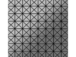 ALLOY Mosaik Fliese Massiv Metall Edelstahl Gebürstet Grau 1,6mm Stark Deco-s-s-b 1 Paket mit 10 Matten 0,92 m2 Grau
