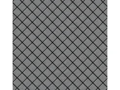 ALLOY Mosaik Fliese Massiv Metall Edelstahl Gebürstet Grau 1,6mm Stark Diamond-s-s-b 1 Paket mit 10 Matten 0,91 m2 Grau