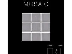 ALLOY Mosaik Fliese Massiv Metall Edelstahl Marine Gebürstet Grau 1,6mm Mosaic-s-s-mb 1 Paket mit 10 Matten 1,04 m2 Grau