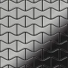 ALLOY Mosaik Fliese Massiv Metall Edelstahl Hochglanz Grau 1,6mm Kismet-s-s-m 1 Paket mit 10 Matten 0,86 m2 Grau