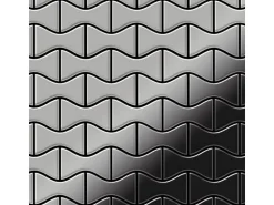 ALLOY Mosaik Fliese Massiv Metall Edelstahl Hochglanz Grau 1,6mm Kismet-s-s-m 1 Paket mit 10 Matten 0,86 m2 Grau