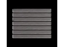 ALLOY Mosaik Fliese Massiv Metall Edelstahl Marine Gebürstet Grau 1,6mm Linear-s-s-mb 1 Paket mit 10 Matten 0,94 m2 Grau