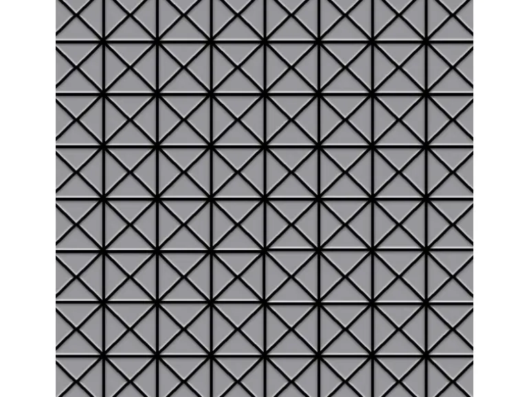 ALLOY Mosaik Fliese Massiv Metall Edelstahl Matt Grau 1,6mm Stark Deco-s-s-ma 1 Paket mit 10 Matten 0,92 m2 Grau