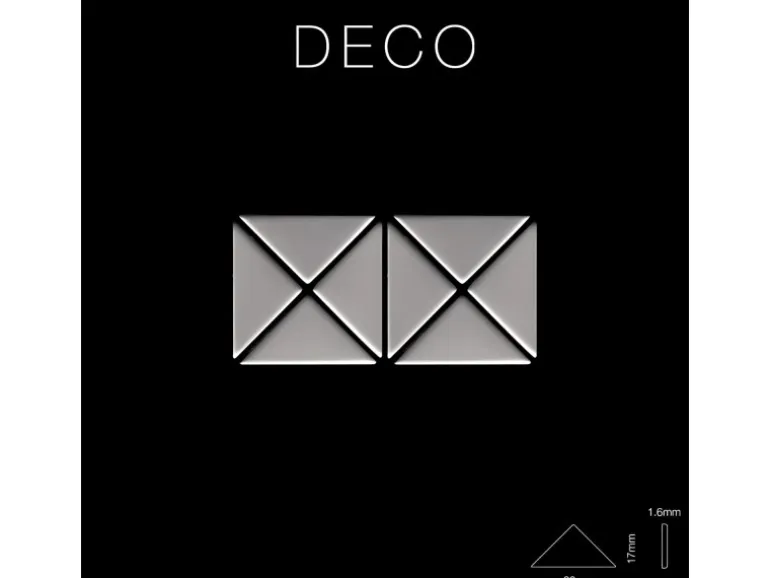 ALLOY Mosaik Fliese Massiv Metall Edelstahl Matt Grau 1,6mm Stark Deco-s-s-ma 1 Paket mit 10 Matten 0,92 m2 Grau