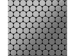 ALLOY Mosaik Fliese Massiv Metall Edelstahl Marine Gebürstet Grau 1,6mm Dollar-s-s-mb 1 Paket mit 10 Matten 0,88 m2 Grau