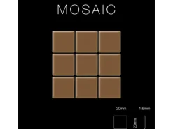 ALLOY Mosaik Fliese Massiv Metall Kupfer Gewalzt Kupfer 1,6mm Stark Mosaic-cm 1 Paket mit 10 Matten 1,04 m2 Kupfer