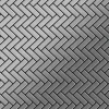 ALLOY Mosaik Fliese Massiv Metall Edelstahl Marine Gebürstet Grau Herringbone-s-s-mb 1 Paket mit 10 Matten 0,85 m2 Grau