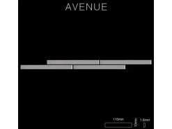 ALLOY Mosaik Fliese Massiv Metall Edelstahl Matt Grau 1,6mm Stark Avenue-s-s-ma 1 Paket mit 10 Matten 0,74 m2 Grau