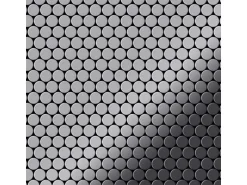 ALLOY Mosaik Fliese Massiv Metall Edelstahl Hochglanz Grau 1,6mm Penny-s-s-m 1 Paket mit 10 Matten 0,88 m2 Grau