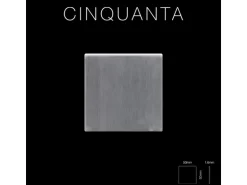 ALLOY Mosaik Fliese Massiv Metall Edelstahl Gebürstet 1,6mm Stark Cinquanta-s-s-b 1 Paket mit 10 Matten 0,94 m2 Grau