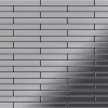 ALLOY Mosaik Fliese Massiv Metall Edelstahl Marine Hochglanz Grau 1,6mm Deedee-s-s-mm 1 Paket mit 10 Matten 0,63 m2 Grau