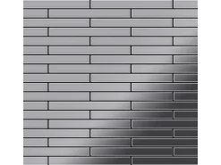 ALLOY Mosaik Fliese Massiv Metall Edelstahl Marine Hochglanz Grau 1,6mm Deedee-s-s-mm 1 Paket mit 10 Matten 0,63 m2 Grau