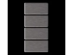 ALLOY Mosaik Fliese Massiv Metall Edelstahl Gebürstet Grau 1,6mm Stark Bauhaus-s-s-b 1 Paket mit 10 Matten 1,05 m2 Grau