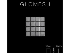 ALLOY Mosaik Fliese Massiv Metall Edelstahl Marine Gebürstet gau 1,6mm Glomesh-s-s-mb 1 Paket mit 10 Matten 1,07 m2 Grau