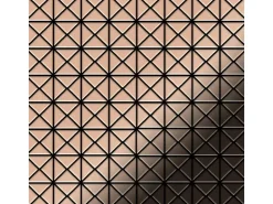 ALLOY Mosaik Fliese Massiv Metall Kupfer Gewalzt Kupfer 1,6mm Stark Deco-cm 1 Paket mit 10 Matten 0,92 m2 Kupfer