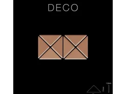 ALLOY Mosaik Fliese Massiv Metall Kupfer Gewalzt Kupfer 1,6mm Stark Deco-cm 1 Paket mit 10 Matten 0,92 m2 Kupfer