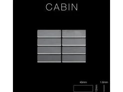 ALLOY Mosaik Fliese Massiv Metall Edelstahl Marine Gebürstet Grau 1,6mm Cabin-s-s-mb 1 Paket mit 10 Matten 1,01 m2 Grau