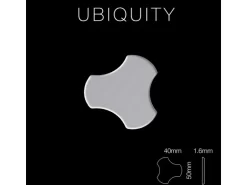 ALLOY Mosaik Fliese Massiv Metall Edelstahl Hochglanz Grau 1,6mm Ubiquity-s-s-m 1 Paket mit 10 Matten 0,75 m2 Grau