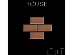 ALLOY Mosaik Fliese Massiv Metall Kupfer Gewalzt Kupfer 1,6mm Stark House-cm 1 Paket mit 10 Matten 0,98 m2 Kupfer