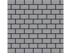 ALLOY Mosaik Fliese Massiv Metall Edelstahl Matt Grau 1,6mm Stark House-s-s-ma 1 Paket mit 10 Matten 0,98 m2 Grau