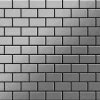 ALLOY Mosaik Fliese Massiv Metall Edelstahl Marine Gebürstet Grau 1,6mm House-s-s-mb 1 Paket mit 10 Matten 0,98 m2 Grau