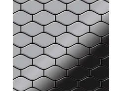 ALLOY Mosaik Fliese Massiv Metall Edelstahl Hochglanz Grau 1,6mm Karma-s-s-m 1 Paket mit 10 Matten 0,86 m2 Grau