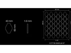 ALLOY Mosaik Fliese Massiv Metall Edelstahl Marine Hochglanz Grau 1,6mm Karma-s-s-mm 1 Paket mit 10 Matten 0,86 m2 Grau