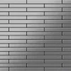 ALLOY Mosaik Fliese Massiv Metall Edelstahl Gebürstet Grau 1,6mm Stark Deedee-s-s-b 1 Paket mit 10 Matten 0,63 m2 Grau