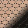 ALLOY Mosaik Fliese Massiv Metall Kupfer Gewalzt Kupfer 1,6mm Stark Karma-cm 1 Paket mit 10 Matten 0,86 m2 Kupfer