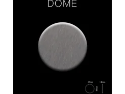 ALLOY Mosaik Fliese Massiv Metall Edelstahl Marine Gebürstet Grau 1,6mm Dome-s-s-mb 1 Paket mit 10 Matten 0,73 m2 Grau