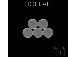 ALLOY Mosaik Fliese Massiv Metall Edelstahl Gebürstet Grau 1,6mm Stark Dollar-s-s-b 1 Paket mit 10 Matten 0,88 m2 Grau