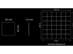 ALLOY Mosaik Fliese Massiv Metall Edelstahl Matt Grau 1,6mm Stark Cinquanta-s-s-ma 1 Paket mit 10 Matten 0,94 m2 Grau