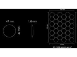 ALLOY Mosaik Fliese Massiv Metall Edelstahl Marine Hochglanz Grau 1,6mm Dome-s-s-mm 1 Paket mit 10 Matten 0,73 m2 Grau