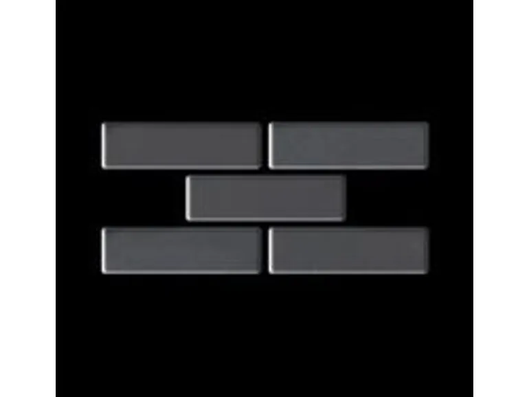 ALLOY Mosaik Fliese Massiv Metall Edelstahl Hochglänzend Grau 1,6mm Stark Pk-s-s-m 1 Paket mit 10 Matten 0,88 m2 Grau