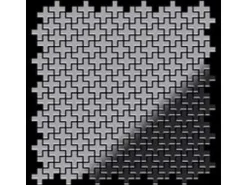 ALLOY Mosaik Fliese Massiv Metall Edelstahl Hochglanz Grau 1,6mm Swiss Cross-s-s-m 1 Paket mit 10 Matten 0,88 m2 Grau