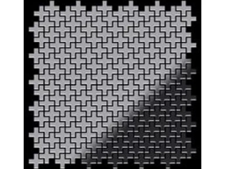 ALLOY Mosaik Fliese Massiv Metall Edelstahl Hochglanz Grau 1,6mm Swiss Cross-s-s-m 1 Paket mit 10 Matten 0,88 m2 Grau