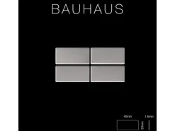 ALLOY Mosaik Fliese Massiv Metall Edelstahl Matt Grau 1,6mm Stark Bauhaus-s-s-ma 1 Paket mit 10 Matten 1,05 m2 Grau