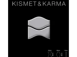 ALLOY Mosaik Fliese Massiv Metall Edelstahl Hochglanz Grau 1,6mm Kismet & Karma-s-s-m 1 Paket mit 10 Matten 0,86 m2 Grau
