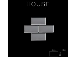 ALLOY Mosaik Fliese Massiv Metall Edelstahl Marine Hochglanz Grau 1,6mm House-s-s-mm 1 Paket mit 10 Matten 0,98 m2 Grau