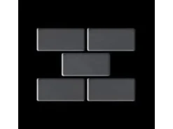 ALLOY Mosaik Fliese Massiv Metall Edelstahl Marine Hochglanz Grau 1,6mm House-s-s-mm 1 Paket mit 10 Matten 0,98 m2 Grau