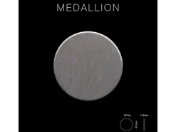 ALLOY Mosaik Fliese Massiv Metall Edelstahl Matt Grau 1,6mm Stark Medallion-s-s-ma, 1 Paket mit 10 Matten 0,73 m2 Grau